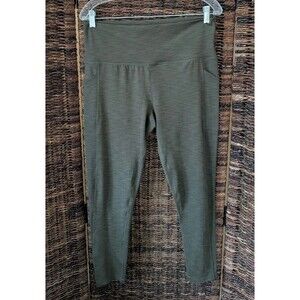 prAna Becksa 7/8 Leggings XL Green High Waist Pockets Cropped Yoga Performance